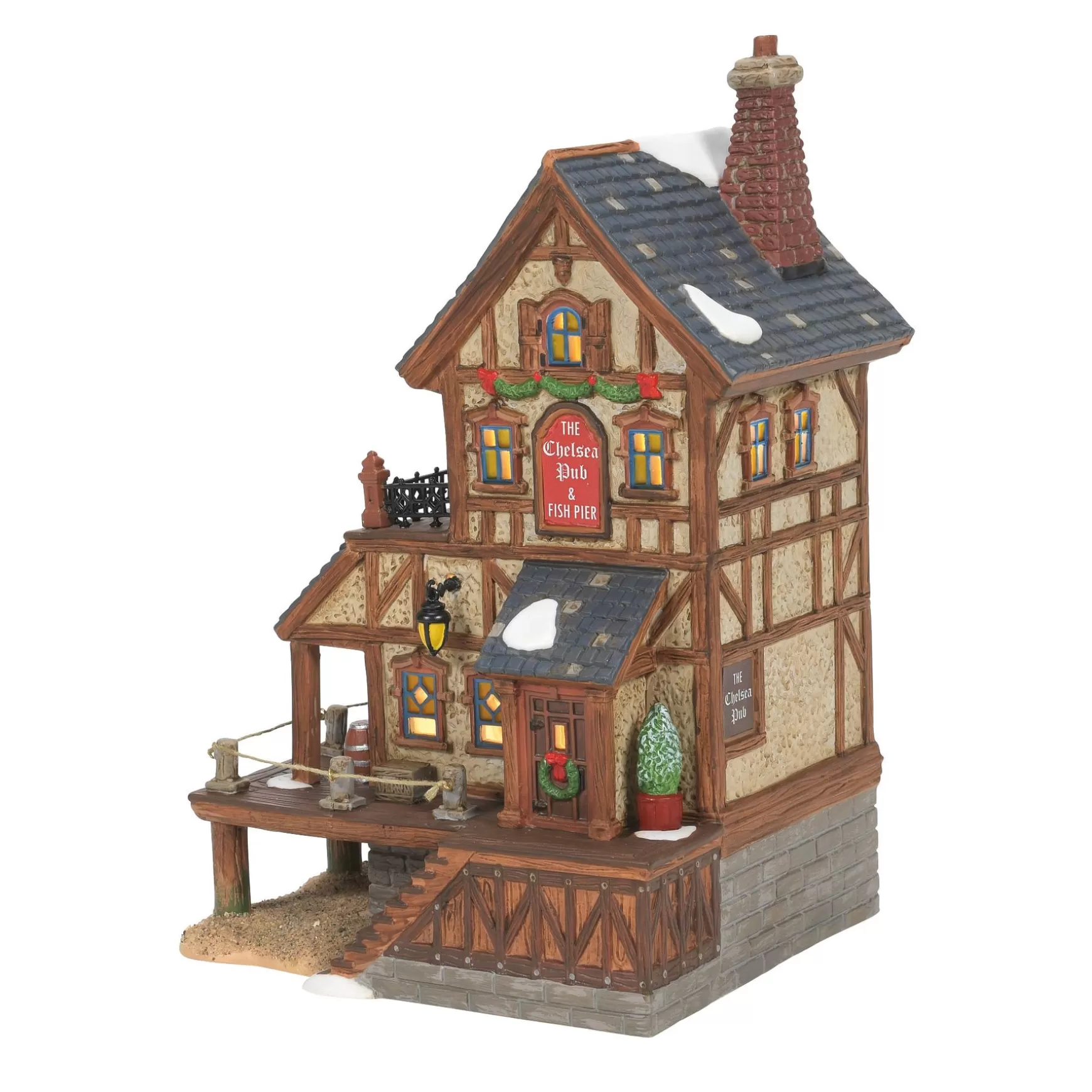 Department 56 Chelsea On the Thames Pub< Dickens Village Series