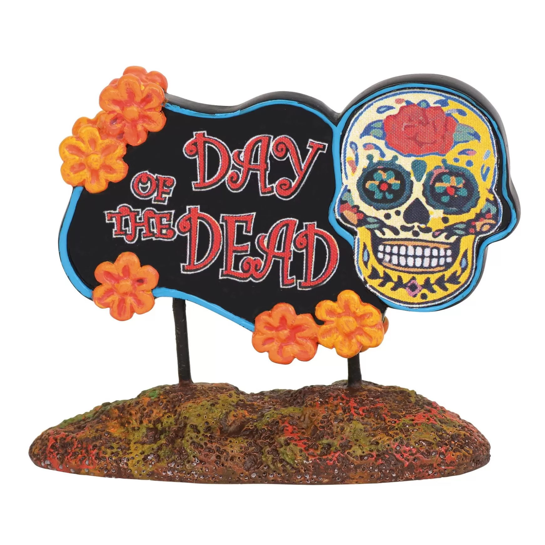 Department 56 Day of the Dead Sign< Halloween Village Accessories