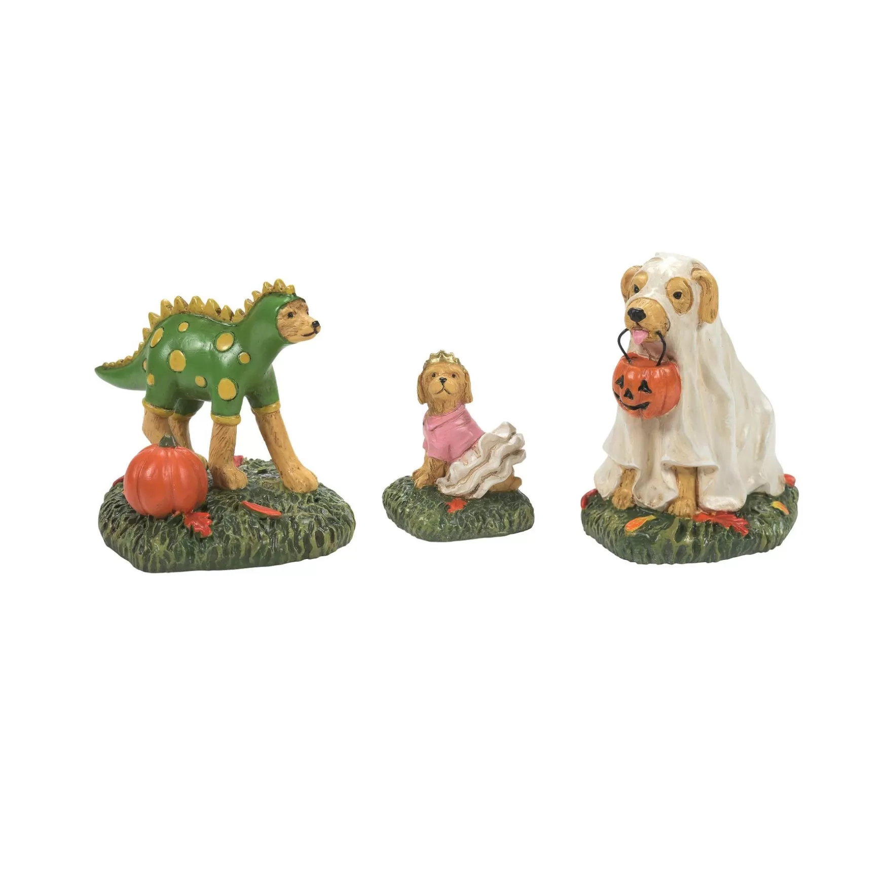 Department 56 Family Hlwn Pups ST/3< Halloween Village Accessories
