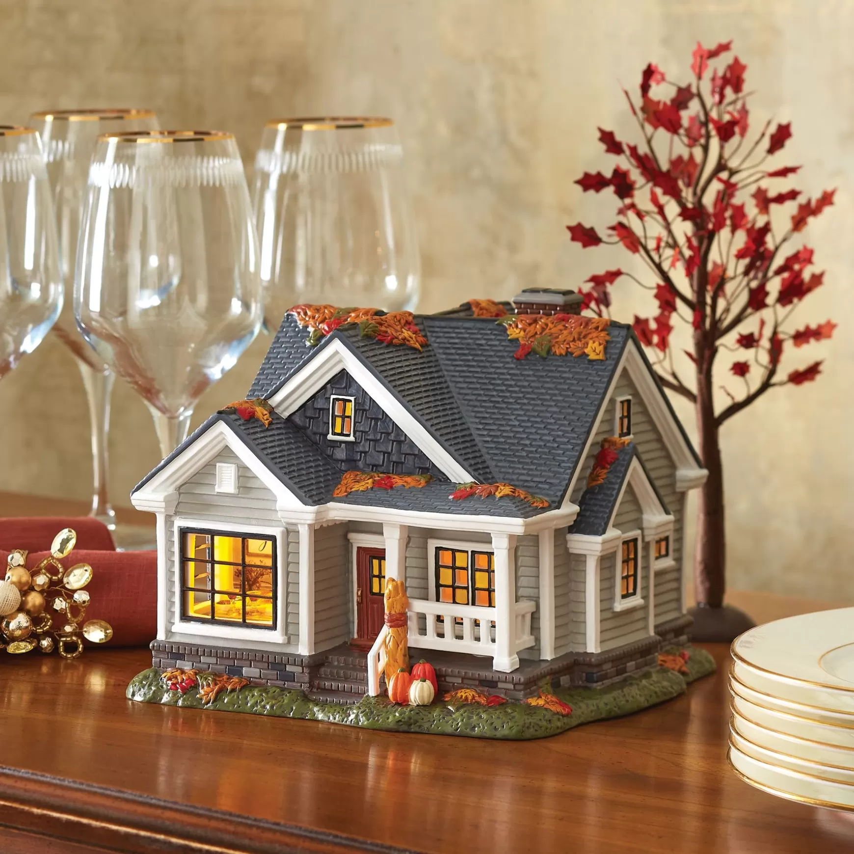 Department 56 Gather 'Round For Thanksg< Snow Village Halloween