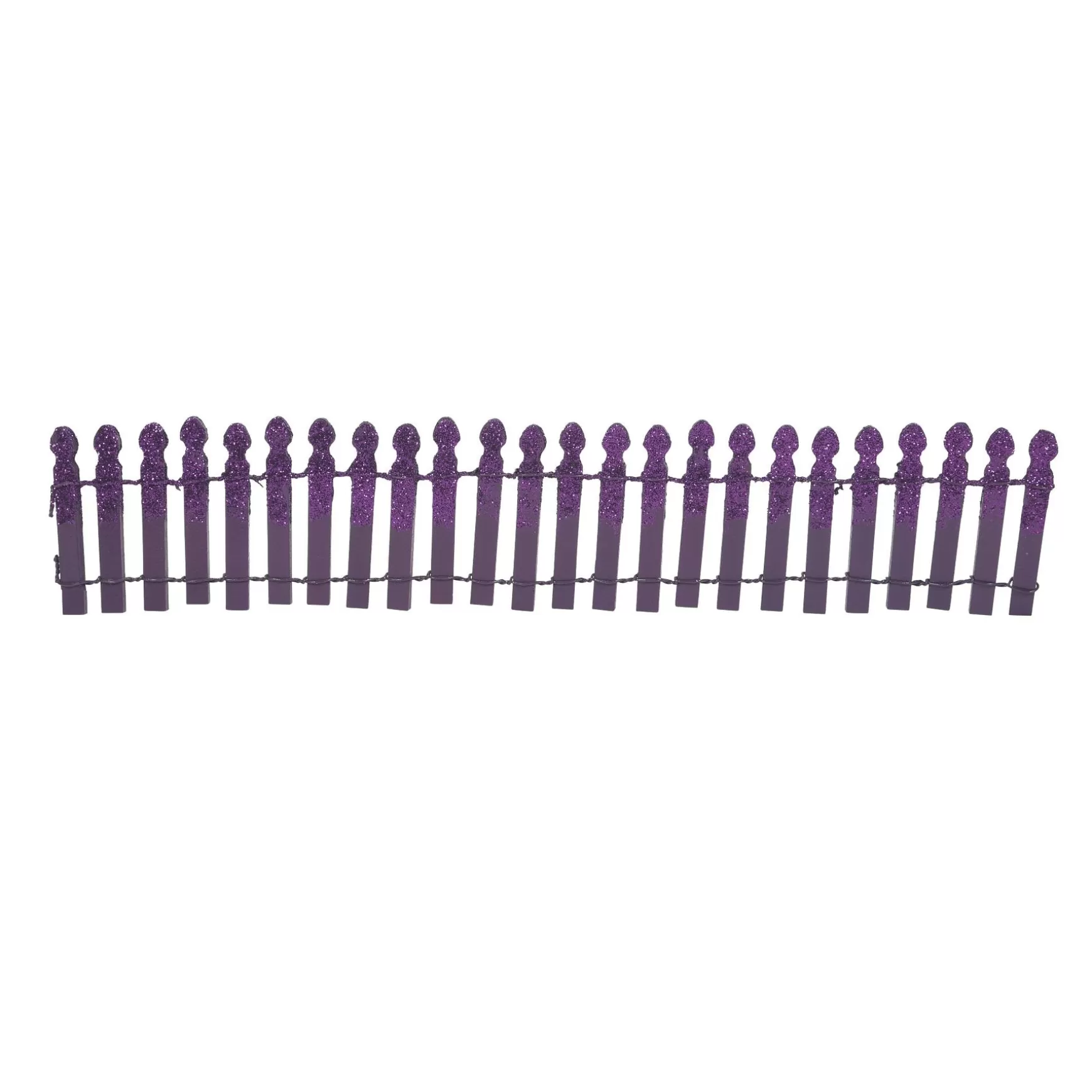 Department 56 Ghoulish Purple Glitter Fence< Halloween Village Accessories