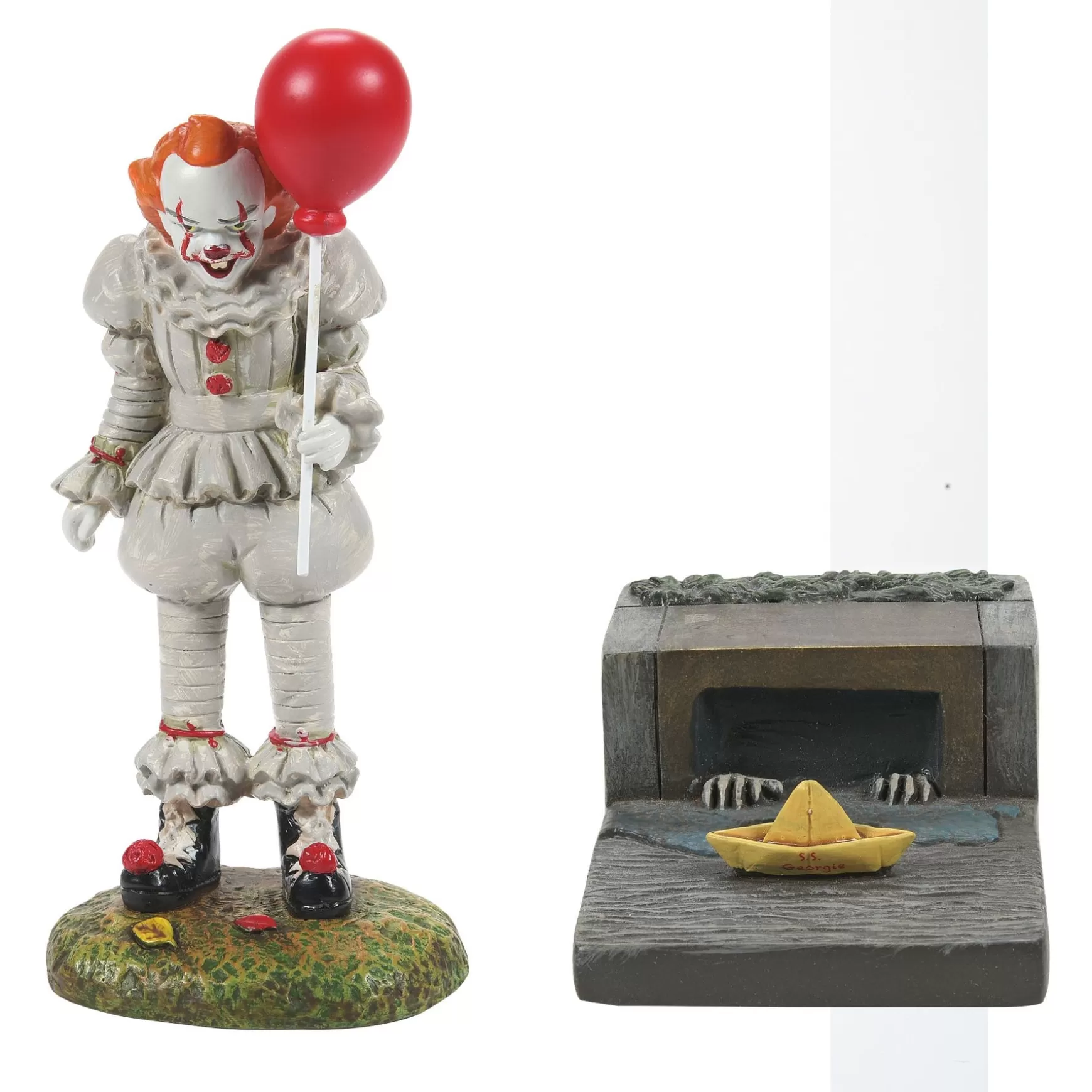 Department 56 IT & The S.S. Georgie Set of 2< Snow Village Halloween