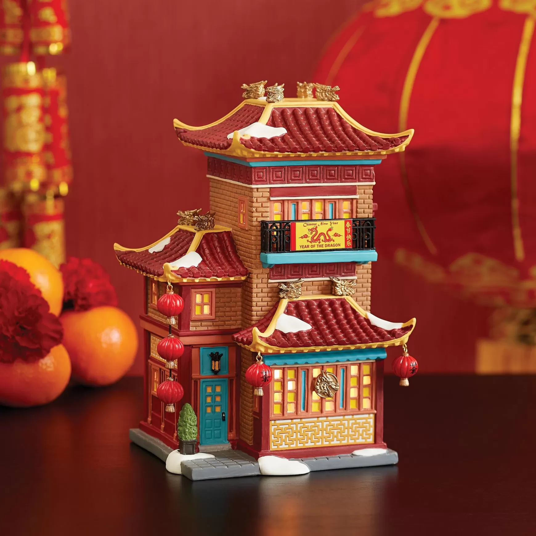 Department 56 Lunar Dragon Tea House< Christmas In The City Series