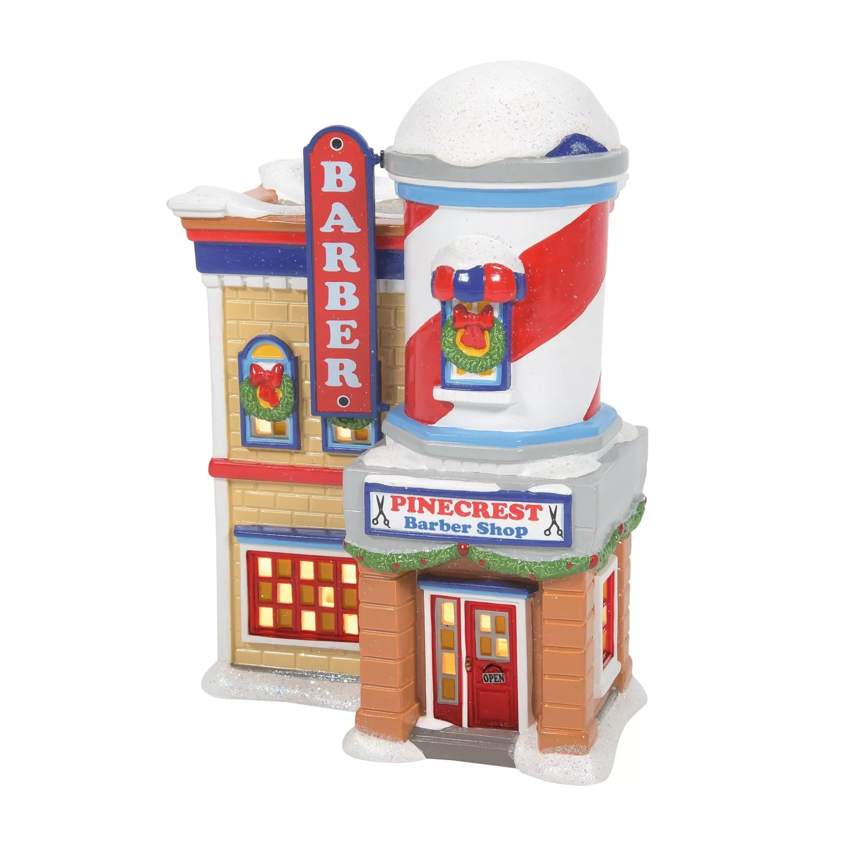 Department 56 Pinecrest Barber Shop< Peanuts® Village