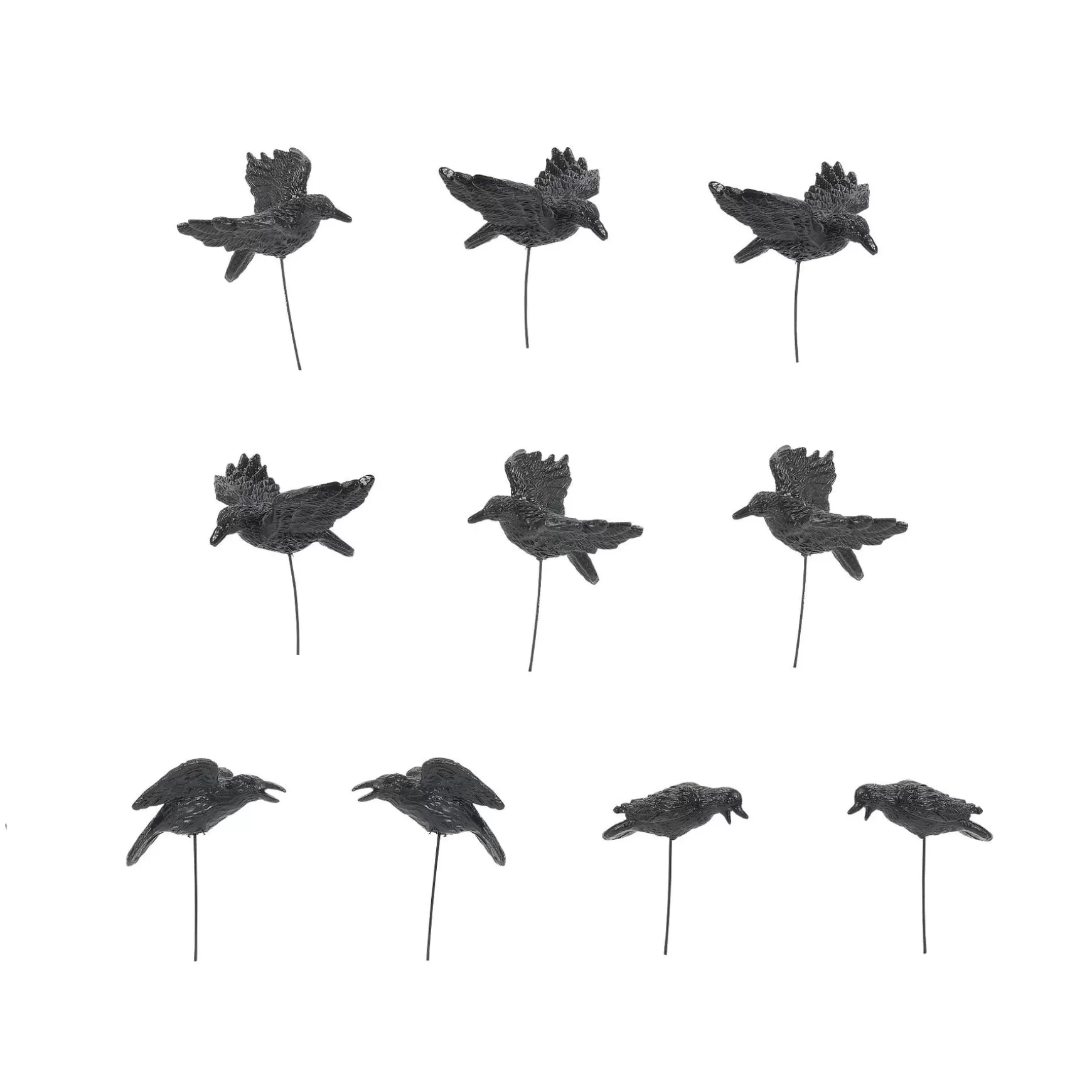 Department 56 Set of 10 Halloween Crows< Halloween Village Accessories