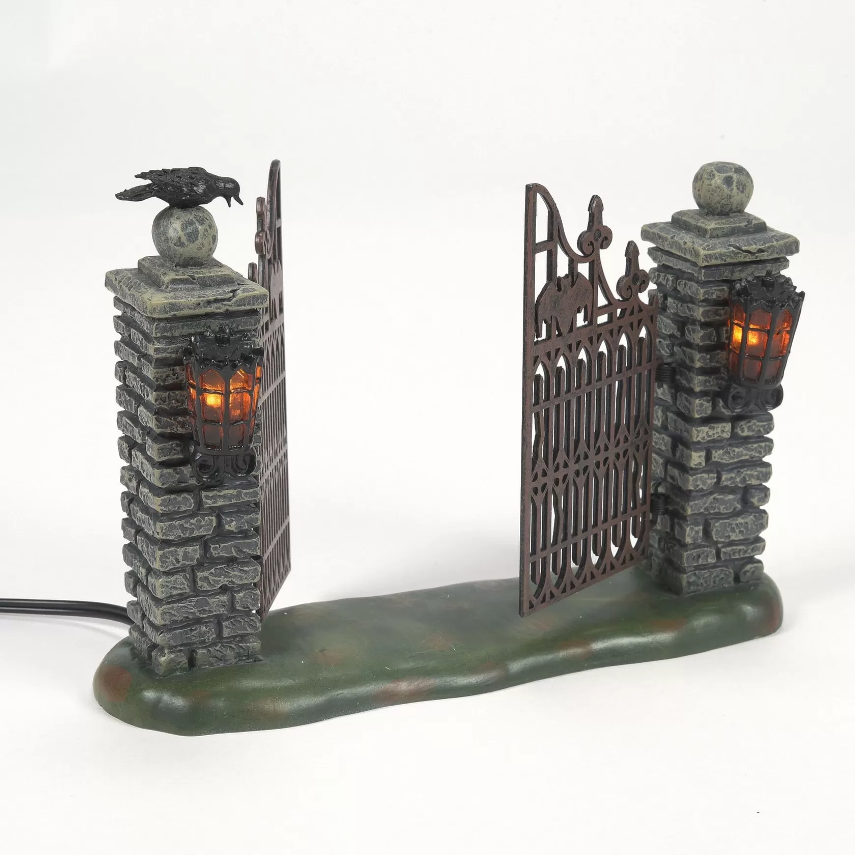 Department 56 Spooky Wrought Iron Gate< Halloween Village Accessories