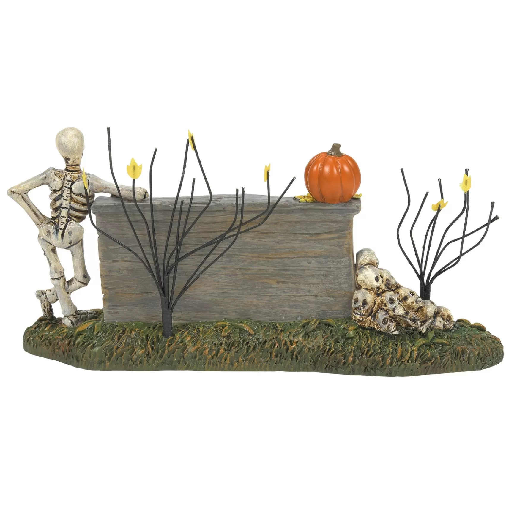 Department 56 We're A Skeleton Crew Sign< Halloween Village Accessories